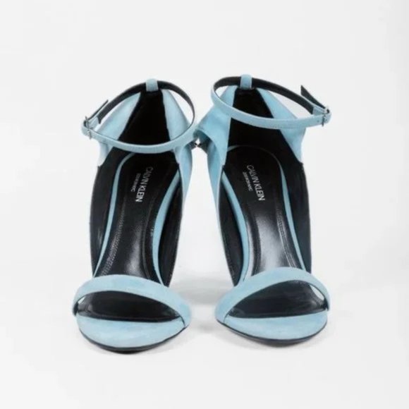 Calvin Klein 205W39NYC Blue Suede Letitia Sandals - Picture 2 of 8